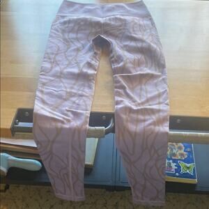 Thick lilac and tan Patterned Leggings